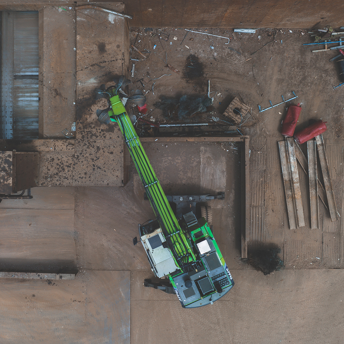 BHS Metallrecycling Gelände aus der Vogelperspektive
